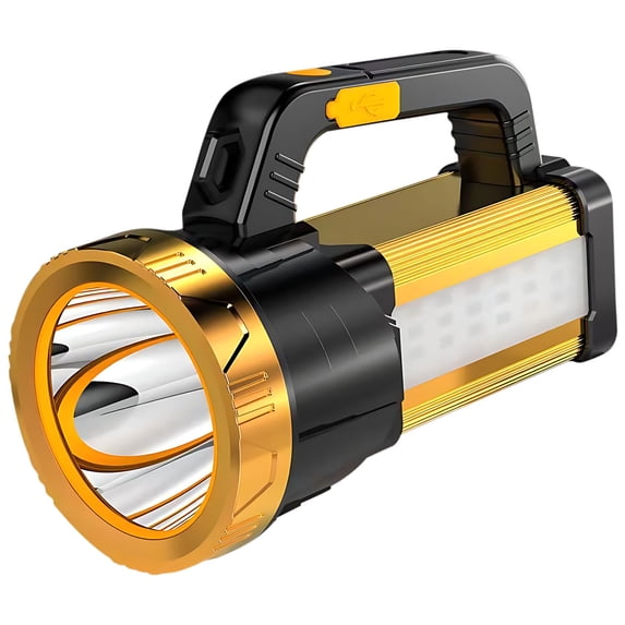 Yooshoverk Portable Spotlight Flashlight Osram LED Bulb 1 D Battery Camping Hunting Emergency Long Range Beam