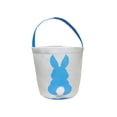 thumbnail image 1 of Yooshoverk Rabbits Bag Easter Small Bag Children'S Easter Tote Bag Gift Snacks Candy Easter Egg Canvas Bag Blue 9.84X9.06 In, 1 of 6