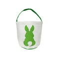 thumbnail image 1 of Yooshoverk Rabbits Bag Easter Small Bag Children'S Easter Tote Bag Gift Snacks Candy Easter Egg Canvas Bag Green 9.84X9.06 In, 1 of 6