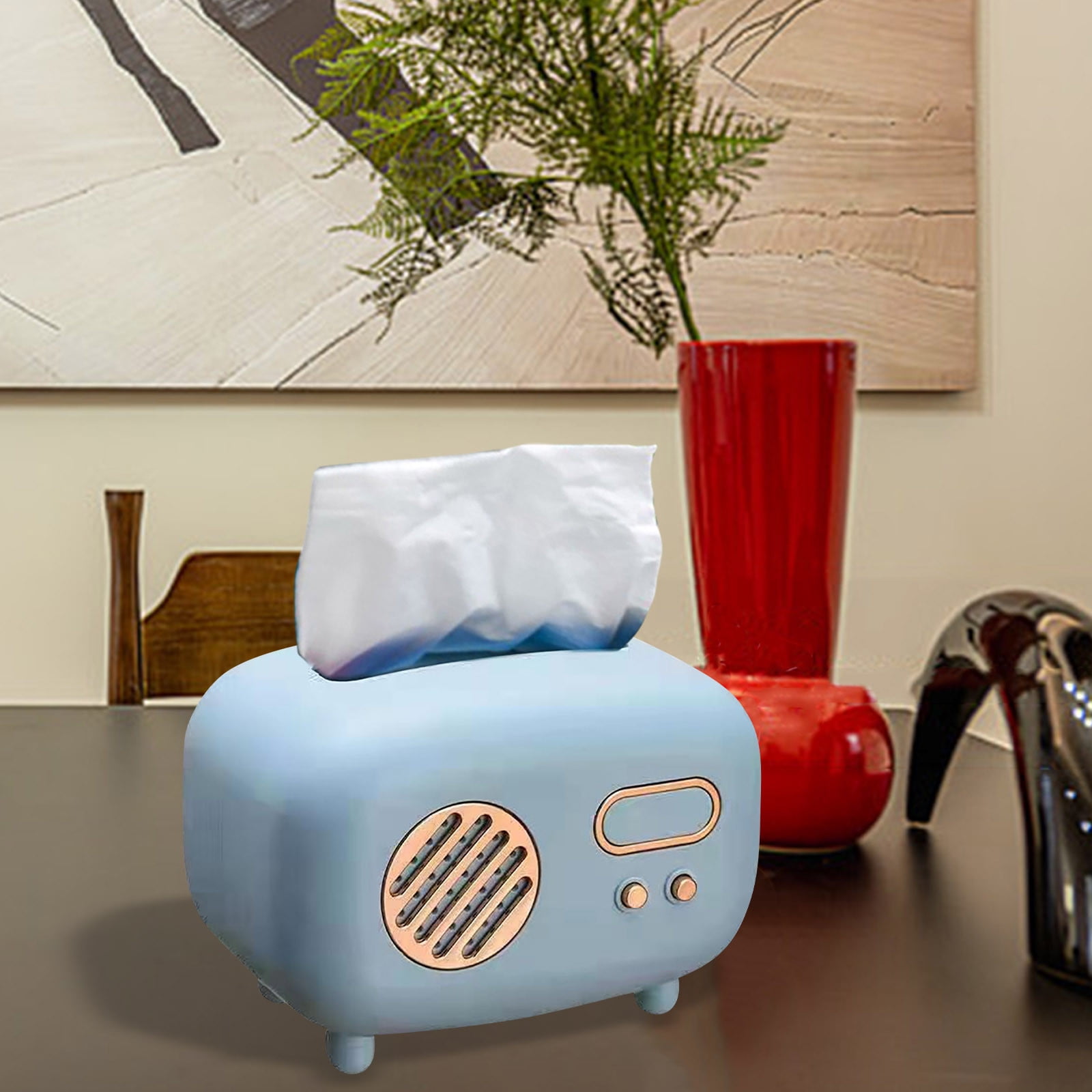 Yooshoverk Radio Tissue Box Home Decor Elegant Design Functional Accent ...