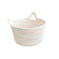 thumbnail image 1 of Yooshoverk Rope Storage Basket With Cat Ear Handles Decorative Desktop Organizer For Keys Cosmetics And Sundries White 8.27X4.72 In, 1 of 6