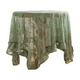 thumbnail image 1 of Yooshoverk Rose Lace Tablecloth Embroidered Floral Design Round 70 Inch Elegant Dining Decor Washable, 1 of 6