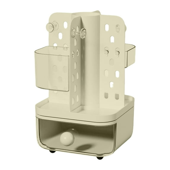 Yooshoverk Rotating Pegboard Desk Organizer Drawer Storage Cute Tray Holds Supplies Saves Space for Office Desks and Study Peg Design