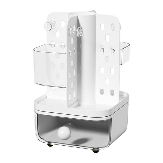 Yooshoverk Rotating Pegboard Desk Organizer Drawer Storage Cute Tray Holds Supplies Saves Space for Office Desks and Study Peg Design