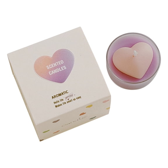 Yooshoverk Round Heart-Shaped Scented Candles – Romantic Birthday & Valentine’S Day Decor Arrangement Multicolor-E Free Size