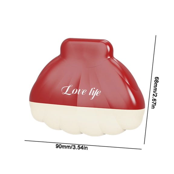 Yooshoverk Shaped Washable Adhesive Roller Portable Travel Lint Remover Reusable Clothescat & Dog Hair Cleaner Red 3.54X2.67X1.10In