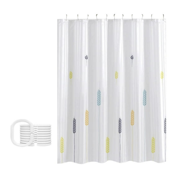 Yooshoverk Shower Curtain Waterproof Mildew Resistant 71x79 Inch No Drill Bathroom Decor High Quality Liner