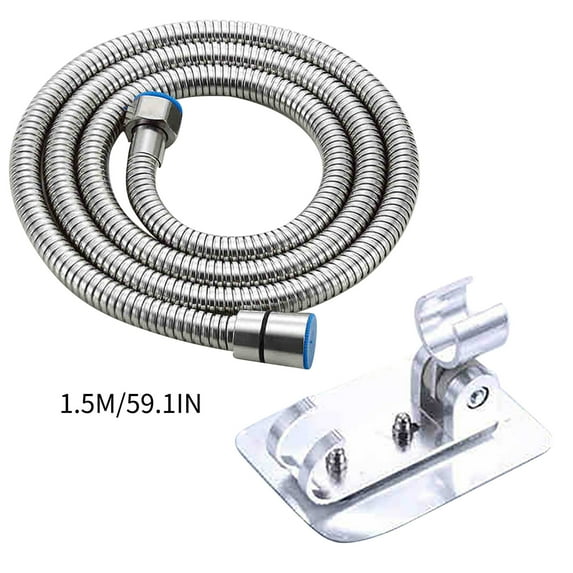 Yooshoverk Shower Hose 304 Stainless Steel Universal with Holder for Bathroom Use
