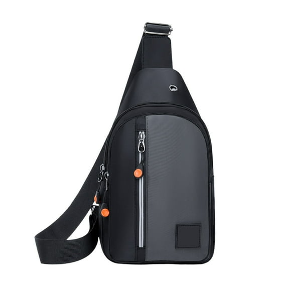 Yooshoverk Small Sling Bag Crossbody Chest Shoulder Strap Water Resistant Travel Purse Earphone Hole Solves Convenience for Mens Women