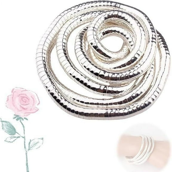 Yooshoverk Snake Necklace 35in Golden Flexible Hinge for Women Fashion Party Jewelry