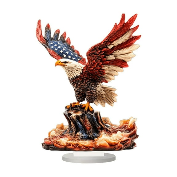 Yooshoverk Soaring Eagle Figurine 2D Durable Artistic for Home Desk Decor