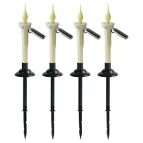 Yooshoverk Solar Candle Lights 4 Pack Flickering LED Garden Stake Path Lights Auto On/Off Waterproof Outdoor Decor