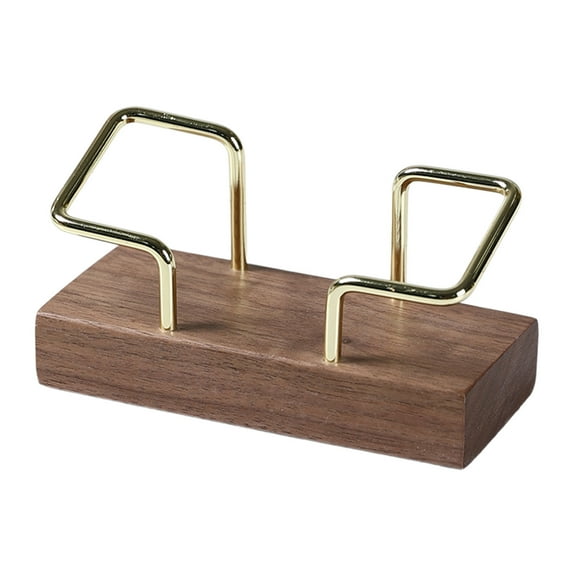 Yooshoverk Solid Wood Card Holder - Desktop Business Card Organizer Tray - Hotel Reception Office Desk Accessory - Natural Finish (Holds 50 Cards)