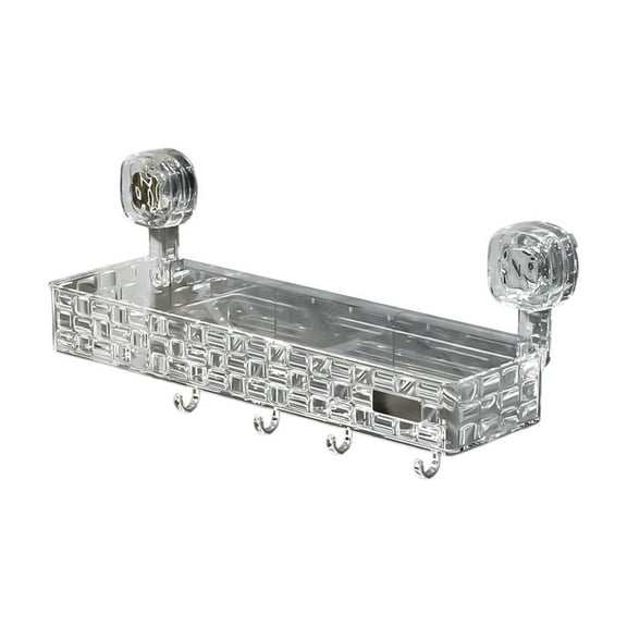 Yooshoverk Stainless Steel Shower Caddy - 6-Tier Suction Shelf for Shampoo Soap - Rustproof Bath Organizer Holds 20lbs - No Drilling Required