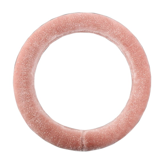Yooshoverk Star Car Steering Wheel Cover Winter Warm Thickened Non-Slip Interior Handlebar Cover Pink 14.96In