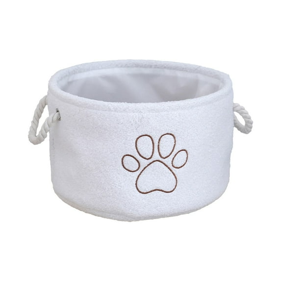 Yooshoverk Storage Basket, Beige, Foldable Fabric, Clothes & Toy, Home Dorm Organizer