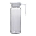 thumbnail image 1 of Yooshoverk Transparent Striped Plastic Water Pitcher – Heat-Resistant Beverage Dispenser for Hot & Cold Drinks, 1 of 6