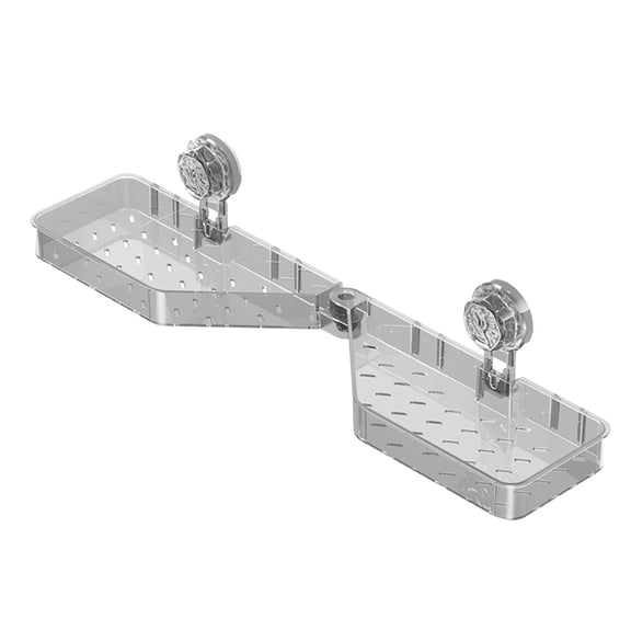 Yooshoverk Suction Cup Rack, Wall-Mounted Bathroom Organizer, No-Drill Storage Tray, Space-Saving, Ideal for Wash Basin and Mirror Areas