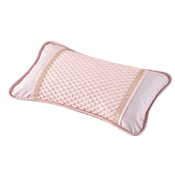 Yooshoverk Summer Ice Silk Pillowcase Beaded Design Detachable Washable Cooling Fabric Neck Support Prevents Heat for Bed Use Comfortable Cover
