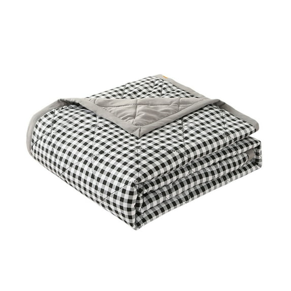 Yooshoverk Summer Weight Quilt - Lightweight Washed Cotton Coverlet for Air Conditioning - Breathable Bedspread - Hotel Quality Soft (90x90 inch)