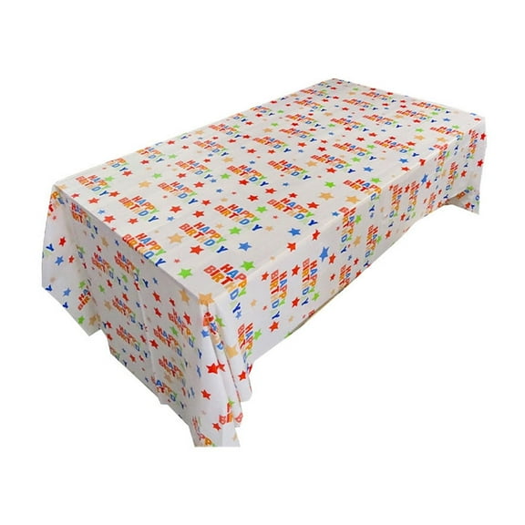 Yooshoverk Thick Disposable Tablecloth Party Decor 54x108 Inch Waterproof PE Plastic Table Cover