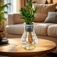 thumbnail image 1 of Yooshoverk Transparent Flower Vase Clear Plastic Plant Pot - 6 Inch Transparent Vase for Hydroponics, Orchids or Decorative Planting, 1 of 5