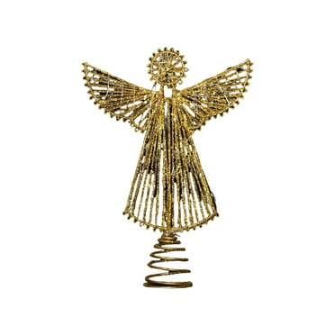 Yooshoverk Tree Topper Star - Iron Lighted Star for Christmas Tree Peak, Rustic Metal Decor with Warm White LED Lights, Plug-in Holiday Finishing Touch