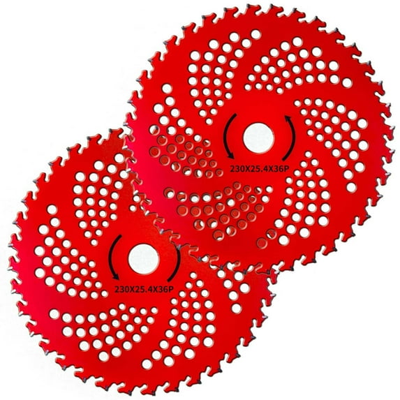Yooshoverk Trimmer Replacement Blade - 9 Inch 36-Tooth Carbide Tipped Circular Saw Blade for Brush Cutter Weed Trimmer, Heavy Duty Lawn Garden Tool Attachment