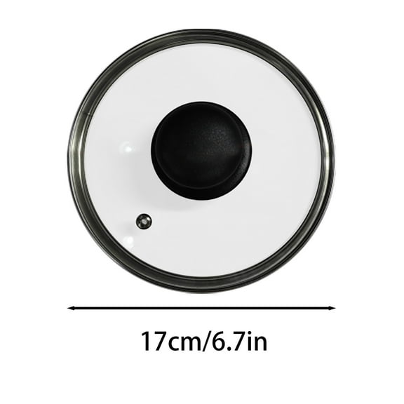 Yooshoverk Universal Glass Lid Tempered Cover Sturdy Handle Glass Cookware Solve Pot Lid Replacement Clear View Thickened