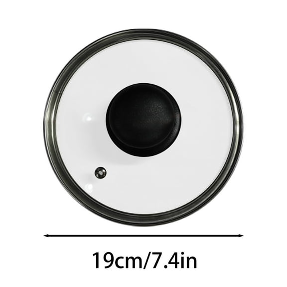 Yooshoverk Universal Glass Lid Tempered Cover Sturdy Handle Glass Cookware Solve Pot Lid Replacement Clear View Thickened