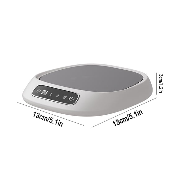 Yooshoverk 3-Gear Constant Temperature Beverage Warmer – Auto Shutoff With Buzzer Reminder For Coffee, Milk & Tea White Free Size