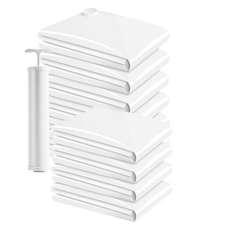 Yooshoverk Vacuum Compression Storage Bags for Clothes & Bedding, Large Suit & Household Pumping Space Saver, 5-Pack, Heavy-Duty Shrink Bags for Travel & Home Organization