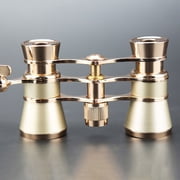 Yooshoverk Vintage Brass Binoculars - 8x21 Full Metal Optics with Carrying Handle, Classic Field Glasses for Bird Watching & Theater
