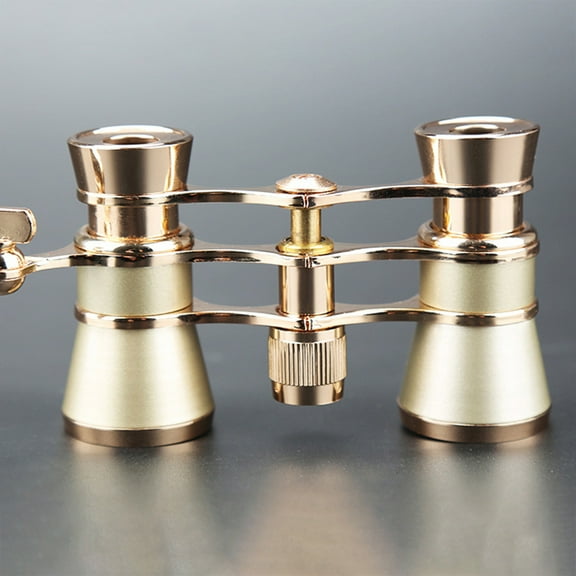 Yooshoverk Vintage Brass Binoculars - 8x21 Full Metal Optics with Carrying Handle, Classic Field Glasses for Bird Watching & Theater