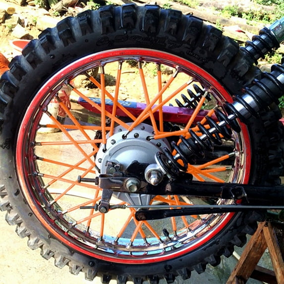 Yooshoverk Wheel Spoke Covers Bike Spoke Decorations - 72 Pack Colorful Reflective Sleeves for Bicycle & Motorcycle Wheels