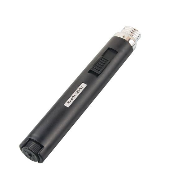 Yooshoverk Windproof Butane Lighter & Torch Flame - Refillable Blue Jet for Camping, BBQ - Adjustable Flame, Safety Lock - Reliable Ignition in Rain/Wind