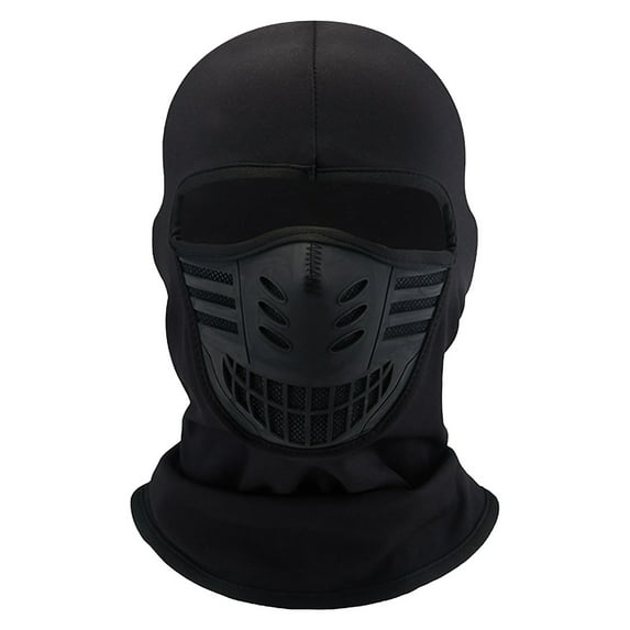 Yooshoverk Winter Warm Full Face Mask – Windproof Balaclava For Skiing, Motorcycle & Cycling Black-A Free Size