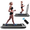 thumbnail image 1 of Yoozoo 2 in 1 Folding Treadmill, Under Desk Electric Treadmill with LED Display Bluetooth Speaker Remote Control, 220 lbs Max Capacity, 1 of 5