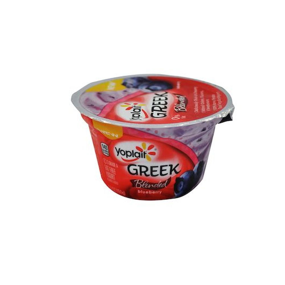 Yoplait Fat Free Blended Blueberry Greek Yogurt, 5.3 Ounce -- 12 per Case.