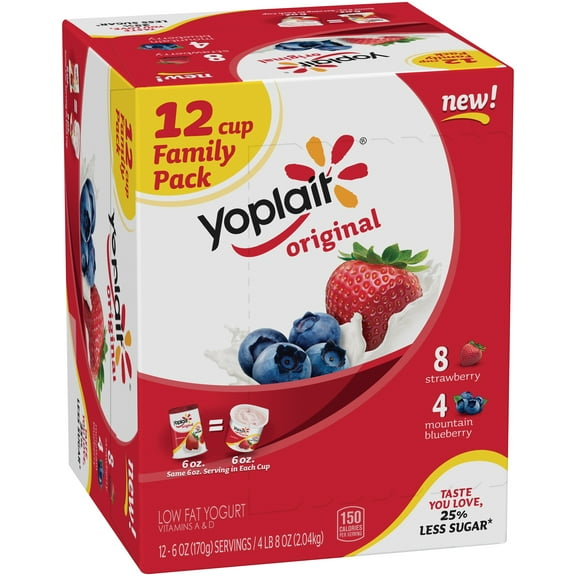 Yoplait Fridgepack Straw/blbry 12pk