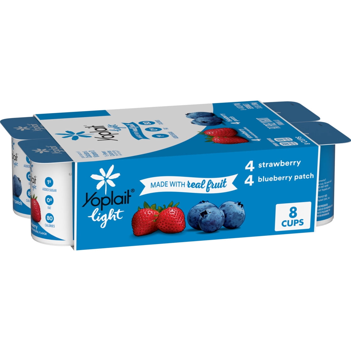 Yoplait Light Fat Free Yogurt Pack, 8 Count, 6 OZ Yogurt Cups