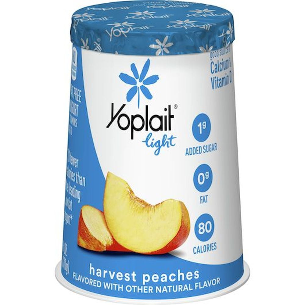 Yoplait Light Harvest Peach Yogurt, 6 Ounce -- 12 per Case.