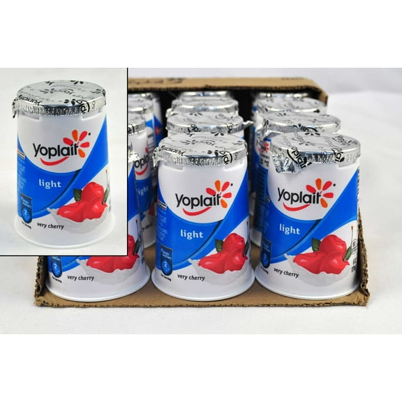 Yoplait Light Very Cherry Yogurt, 6 Ounce -- 12 per case.