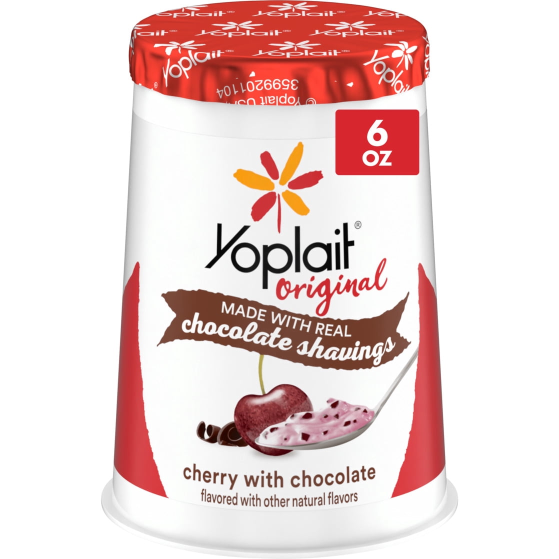 Yoplait Original Cherry with Chocolate Low Fat Yogurt, 6 oz Yogurt Cup