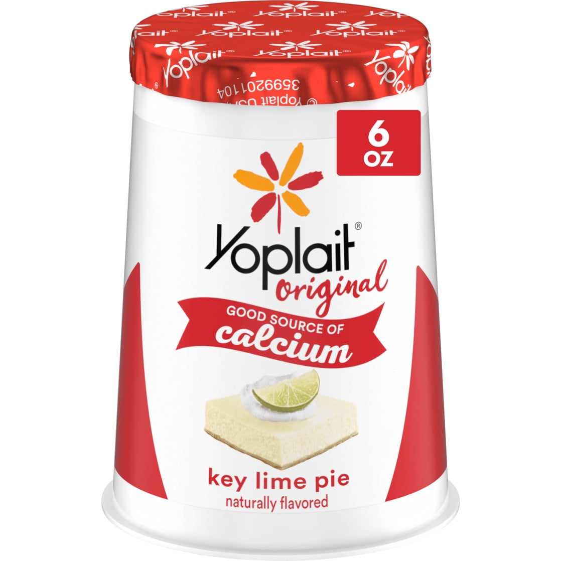 Yoplait Original Low Fat Key Lime Pie Yogurt Cup, Good Source of Calcium, 6 oz