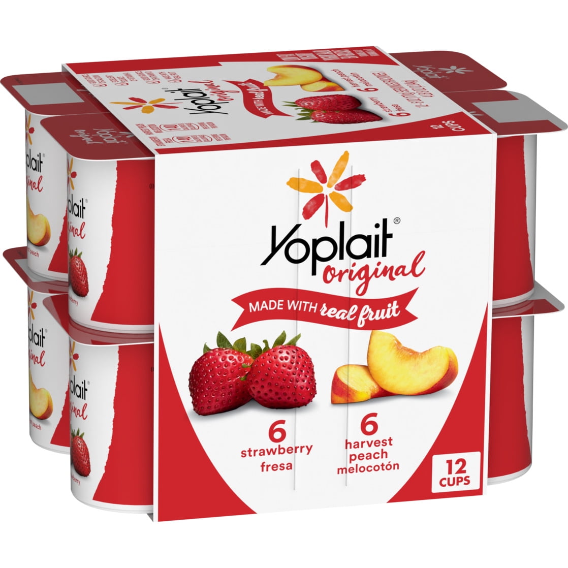 Yoplait Original Low Fat Yogurt Variety Pack, 12 Yogurt Cups, 72 oz