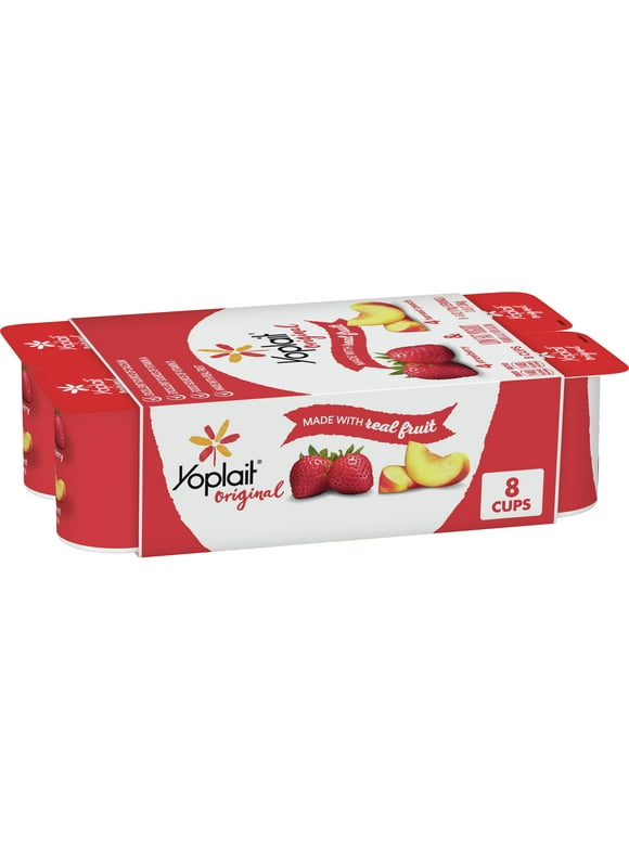 Yoplait Original Low Fat Yogurt Variety Pack, 8 Yogurt Cups, 48 oz