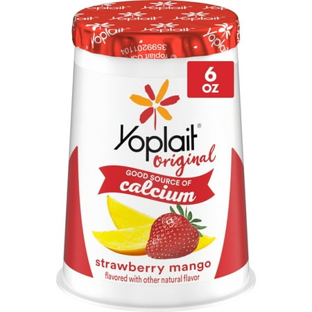 Yoplait Original Strawberry Mango Low Fat Yogurt, 6 oz Yogurt Cup