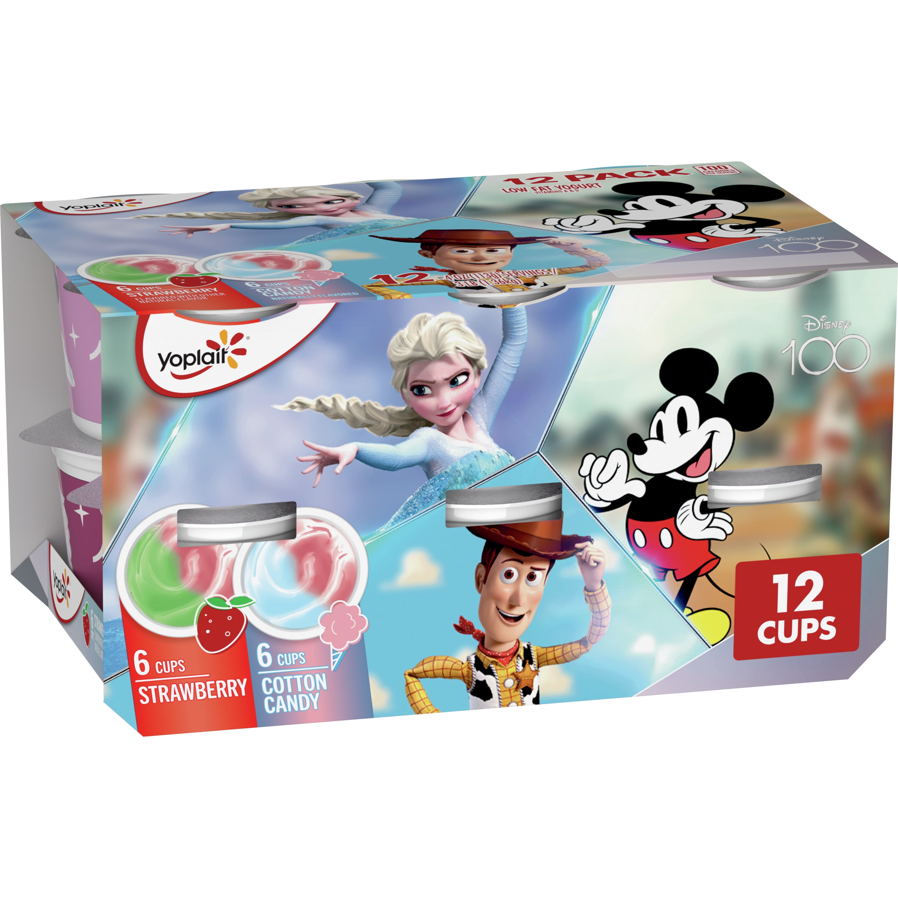 Yoplait Disney Frozen Strawberry And Blueberry Low Fat Kids' Yogurt -  8pk/4oz Cups : Target