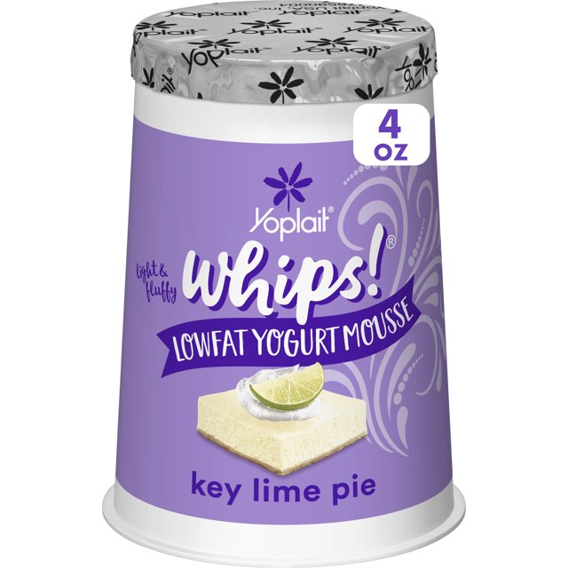 Yoplait Whips Lowfat Yogurt Mousse, Key Lime Pie Flavored Snack, 4 OZ